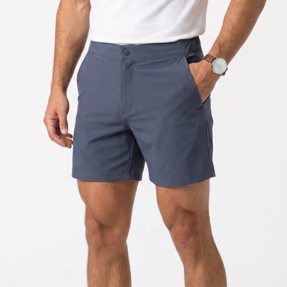 VRST Mens Resort Short Indigo Blue Relaxed Fit Quick Dry Stretch Size L